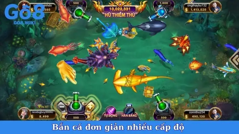 Bắn cá đơn giản nhiều cấp độ từ cơ bản đến nâng cao