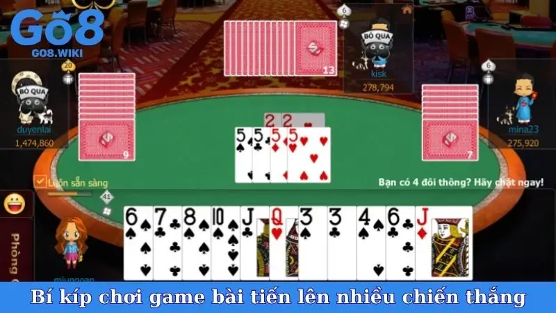 Bí kíp chơi game bài tiến lên nhiều chiến thắng