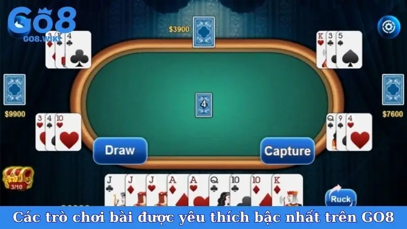 Các trò chơi bài được yêu thích bậc nhất trên GO8