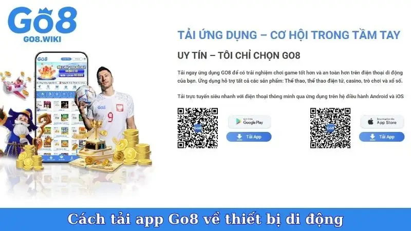 Cách tải app Go8 về thiết bị di động