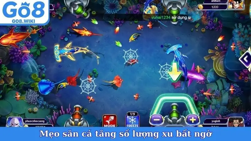 Mẹo săn cá tăng số lượng xu bất ngờ