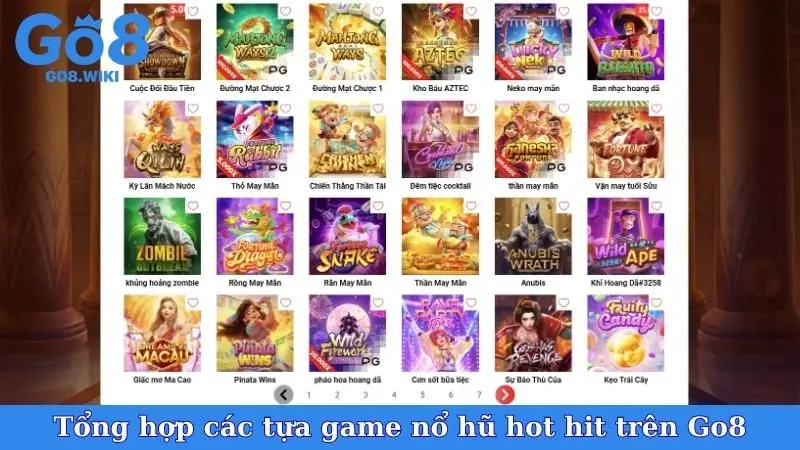 Tổng hợp các tựa game nổ hũ hot hit trên Go8